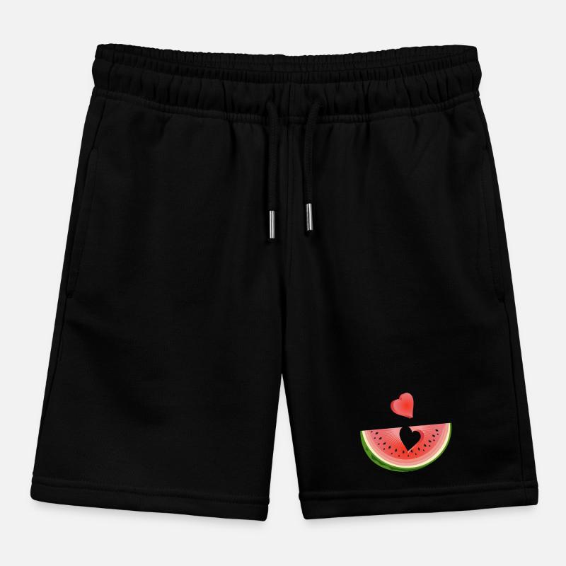 Stück einer Wassermelone mit Herz Kinder Organic Joggingshorts Mini Bolter von Stanley/Stella