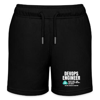 Devops Engineer - Kids Organic Sweat Shorts by Stanley/Stella - black - Front