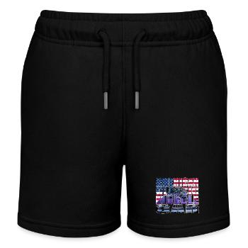 American Classic Muscle Car Script R6Z - Kinder Organic Joggingshorts Mini Bolter von Stanley/Stella - Schwarz - Vorne
