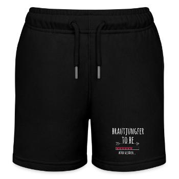 Brautjungfer Junggesellenabschied Braut Geschenk - Kinder Organic Joggingshorts Mini Bolter von Stanley/Stella - Schwarz - Vorne