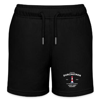 Flensburger Förde, Leuchtturm Falshöft, Durchatmen - Kinder Organic Joggingshorts Mini Bolter von Stanley/Stella - Schwarz - Vorne