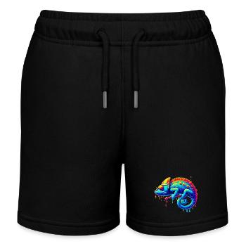 Chamäleon - Kinder Organic Joggingshorts Mini Bolter von Stanley/Stella - Schwarz - Vorne