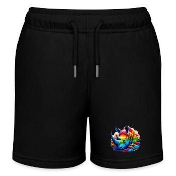 Nashorn - Kinder Organic Joggingshorts Mini Bolter von Stanley/Stella - Schwarz - Vorne