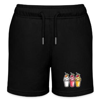 Eiscreme Becher - Kinder Organic Joggingshorts Mini Bolter von Stanley/Stella - Schwarz - Vorne