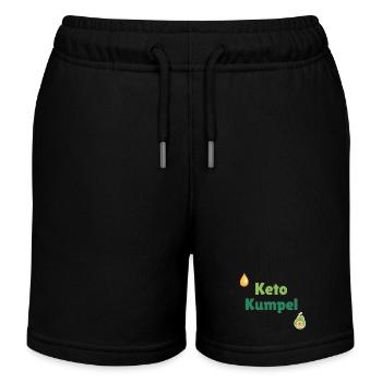 Keto Kumpel - Kinder Organic Joggingshorts Mini Bolter von Stanley/Stella - Schwarz - Vorne