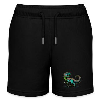 Dinosaure - Short de jogging enfant bio Stanley/Stella - noir - Devant