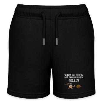 Jäger grillen bbq Griller Grillmeister Sprüche - Kinder Organic Joggingshorts Mini Bolter von Stanley/Stella - Schwarz - Vorne