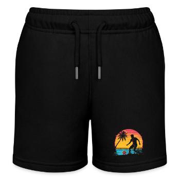 Fußballspieler - Kinder Organic Joggingshorts Mini Bolter von Stanley/Stella - Schwarz - Vorne