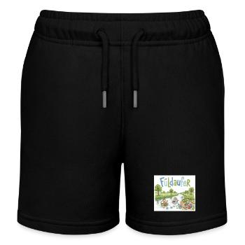 Fuldaufer: Fluss-Abenteuer ! - Kinder Organic Joggingshorts Mini Bolter von Stanley/Stella - Schwarz - Vorne