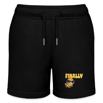 Biene - Kinder Organic Joggingshorts Mini Bolter von Stanley/Stella - Schwarz - Vorne