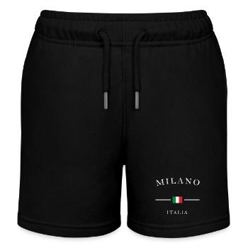 Milano Italia Noir Flag Print - Kids Organic Sweat Shorts by Stanley/Stella - black - Front