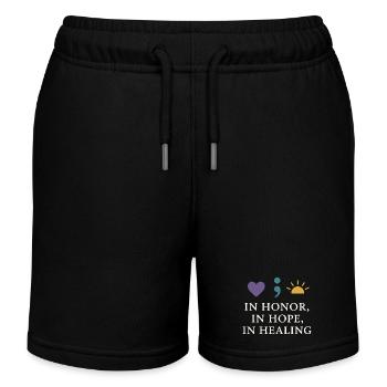 Suicide Loss Remembrance Walk Suicide - Kids Organic Sweat Shorts by Stanley/Stella - black - Front