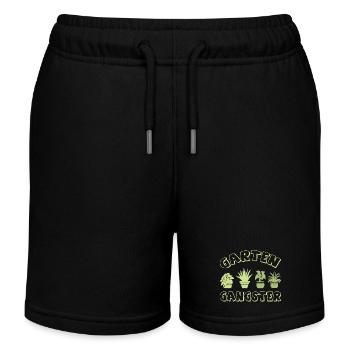 Garden Gardener Gardening Saying Horticulture Plants - Kids Organic Sweat Shorts by Stanley/Stella - black - Front