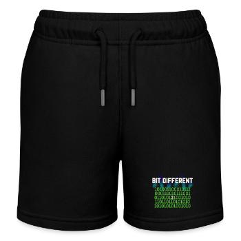 Etwas Anders – Nerdy Binary Error Design - Kinder Organic Joggingshorts Mini Bolter von Stanley/Stella - Schwarz - Vorne