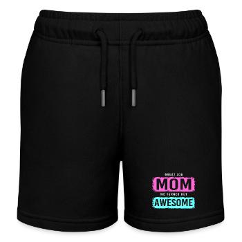 Single Mom Single Mom Single Mom - Kids Organic Sweat Shorts by Stanley/Stella - black - Front
