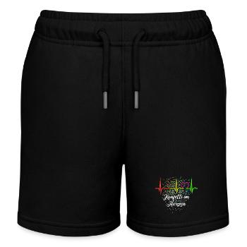 Konfetti im Herzen - Karneval im Blut - Köln - Kinder Organic Joggingshorts Mini Bolter von Stanley/Stella - Schwarz - Vorne