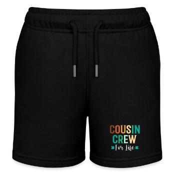 Cousin Crew - Kinder Organic Joggingshorts Mini Bolter von Stanley/Stella - Schwarz - Vorne