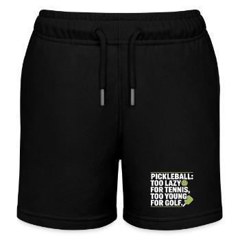 Pickleball Spieler Too Lazy For Tennis Pickleball - Kinder Organic Joggingshorts Mini Bolter von Stanley/Stella - Schwarz - Vorne
