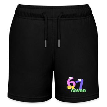 Six Seven Trend - Kinder Organic Joggingshorts Mini Bolter von Stanley/Stella - Schwarz - Vorne