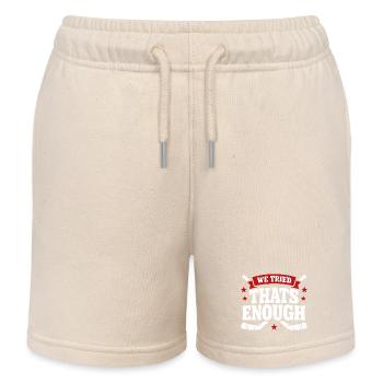 Beer League Hockey Funny Hockey Players Team Humor - Kids Organic Sweat Shorts by Stanley/Stella - soft Ecru - Front