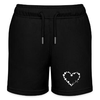 Clover Heart of Luck - Kids Organic Sweat Shorts by Stanley/Stella - black - Front