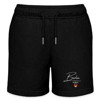 Berlin Allemagne, design élégant Berlin - Short de jogging enfant bio Stanley/Stella - noir - Devant