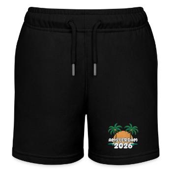 Amsterdam 2026 - Short de jogging enfant bio Stanley/Stella - noir - Devant