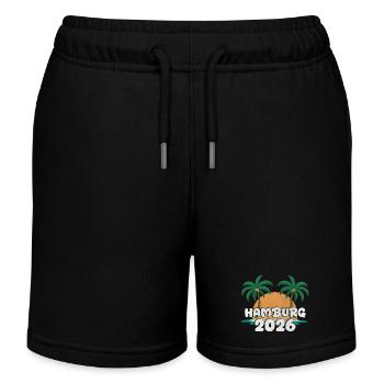 Hambourg 2026 - Short de jogging enfant bio Stanley/Stella - noir - Devant