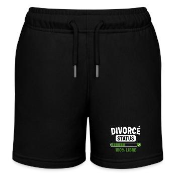 Divorcé Status Liberté Retrouvée - Short de jogging enfant bio Stanley/Stella - noir - Devant