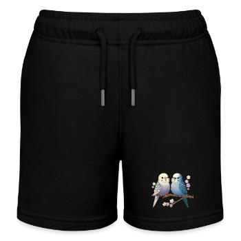 Budgies - Kids Organic Sweat Shorts by Stanley/Stella - black - Front