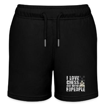 Schach Schachspieler Schachbrett - Kinder Organic Joggingshorts Mini Bolter von Stanley/Stella - Schwarz - Vorne