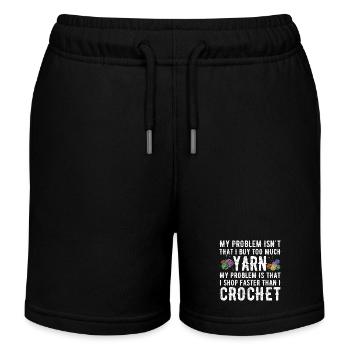 Häkeln Häkeln Garn Stricken Lustige Strickerin T-Shirt - Kinder Organic Joggingshorts Mini Bolter von Stanley/Stella - Schwarz - Vorne
