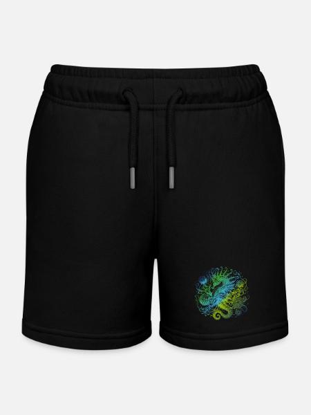 Seepferdchen - Kinder Organic Joggingshorts Mini Bolter von Stanley/Stella - Schwarz