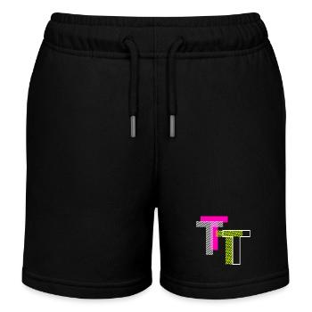 Buchstabe T - Kinder Organic Joggingshorts Mini Bolter von Stanley/Stella - Schwarz - Vorne