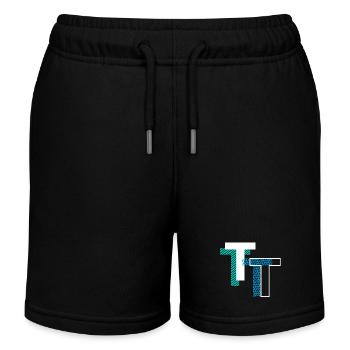 Lettre T - Short de jogging enfant bio Stanley/Stella - noir - Devant