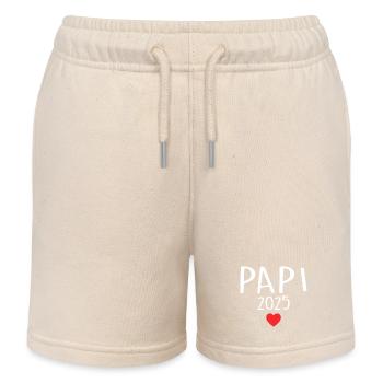 Dad - Future Dad 2025 - Kids Organic Sweat Shorts by Stanley/Stella - soft Ecru - Front