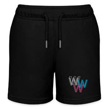 W Buchstabe - Kinder Organic Joggingshorts Mini Bolter von Stanley/Stella - Schwarz - Vorne