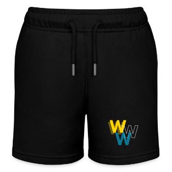 W Lettering Design Geschenke - Kinder Organic Joggingshorts Mini Bolter von Stanley/Stella - Schwarz - Vorne