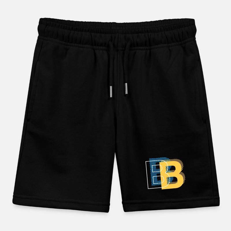 Lettre initiale B b Short de jogging enfant bio Stanley/Stella