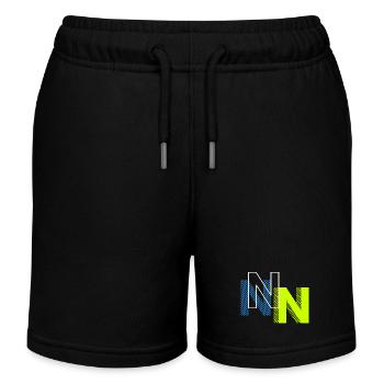 Lettre N - Short de jogging enfant bio Stanley/Stella - noir - Devant