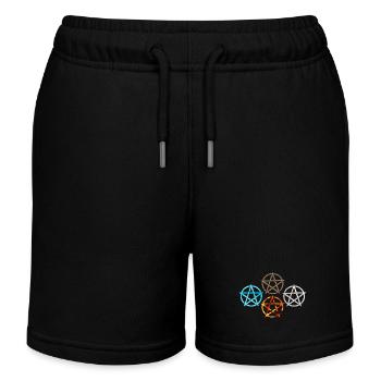 pentagram vier elemente - Kinder Organic Joggingshorts Mini Bolter von Stanley/Stella - Schwarz - Vorne