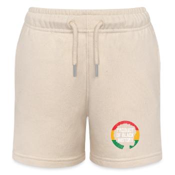 Product of Black History - Kids Organic Sweat Shorts by Stanley/Stella - soft Ecru - Front