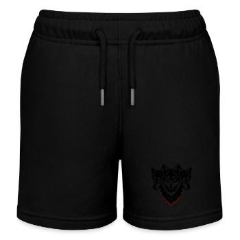 Wolf Kopf Rudel - Kinder Organic Joggingshorts Mini Bolter von Stanley/Stella - Schwarz - Vorne
