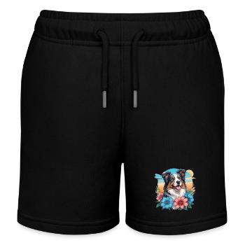 Australian Shepherd - Kinder Organic Joggingshorts Mini Bolter von Stanley/Stella - Schwarz - Vorne