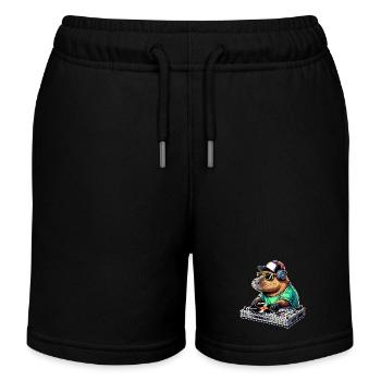 Capybara Dj - Kids Organic Sweat Shorts by Stanley/Stella - black - Front