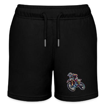 Motocross - Short de jogging enfant bio Stanley/Stella - noir - Devant