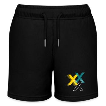 Lettre X - Short de jogging enfant bio Stanley/Stella - noir - Devant