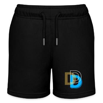 Alphabet D Urban Graphic Deluxe - Short de jogging enfant bio Stanley/Stella - noir - Devant