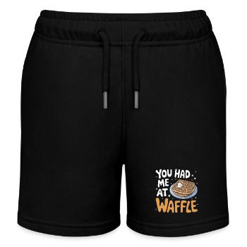 Gaufres Bonbons pour le petit-déjeuner - Short de jogging enfant bio Stanley/Stella - noir - Devant