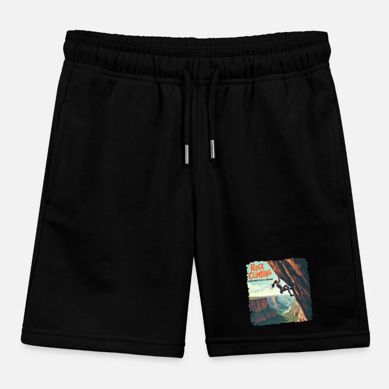 Climbing - Because Gravity Is Just a Suggestion Kids Organic Sweat Shorts by Stanley/Stella
